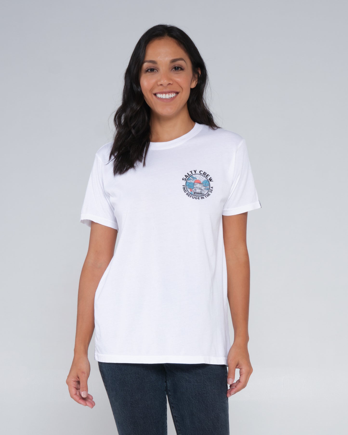 BEACH BREAK BOYFRIEND TEE - White