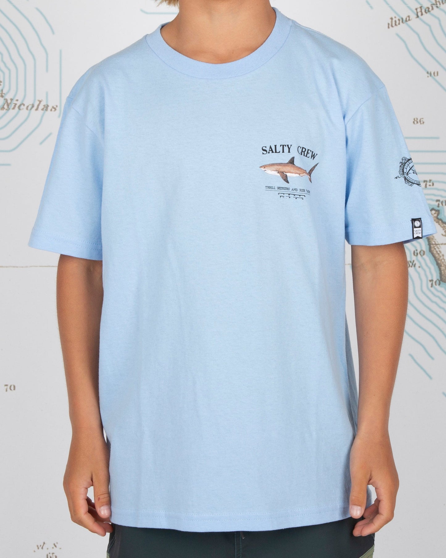 Bruce Boys S/S Tee - Light Blue