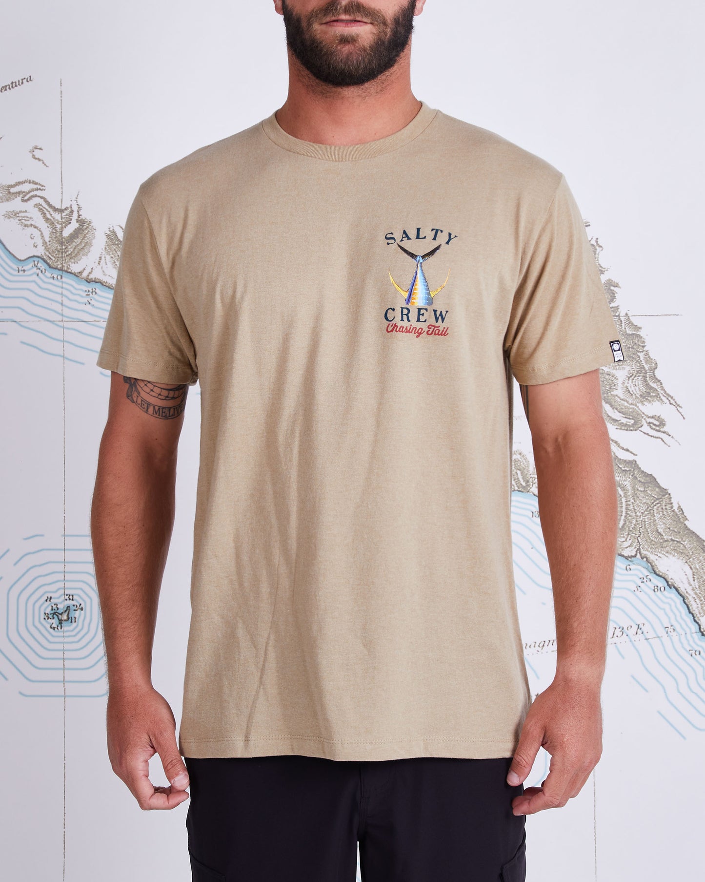 Tailed Standard SS Tee - Khaki Heather