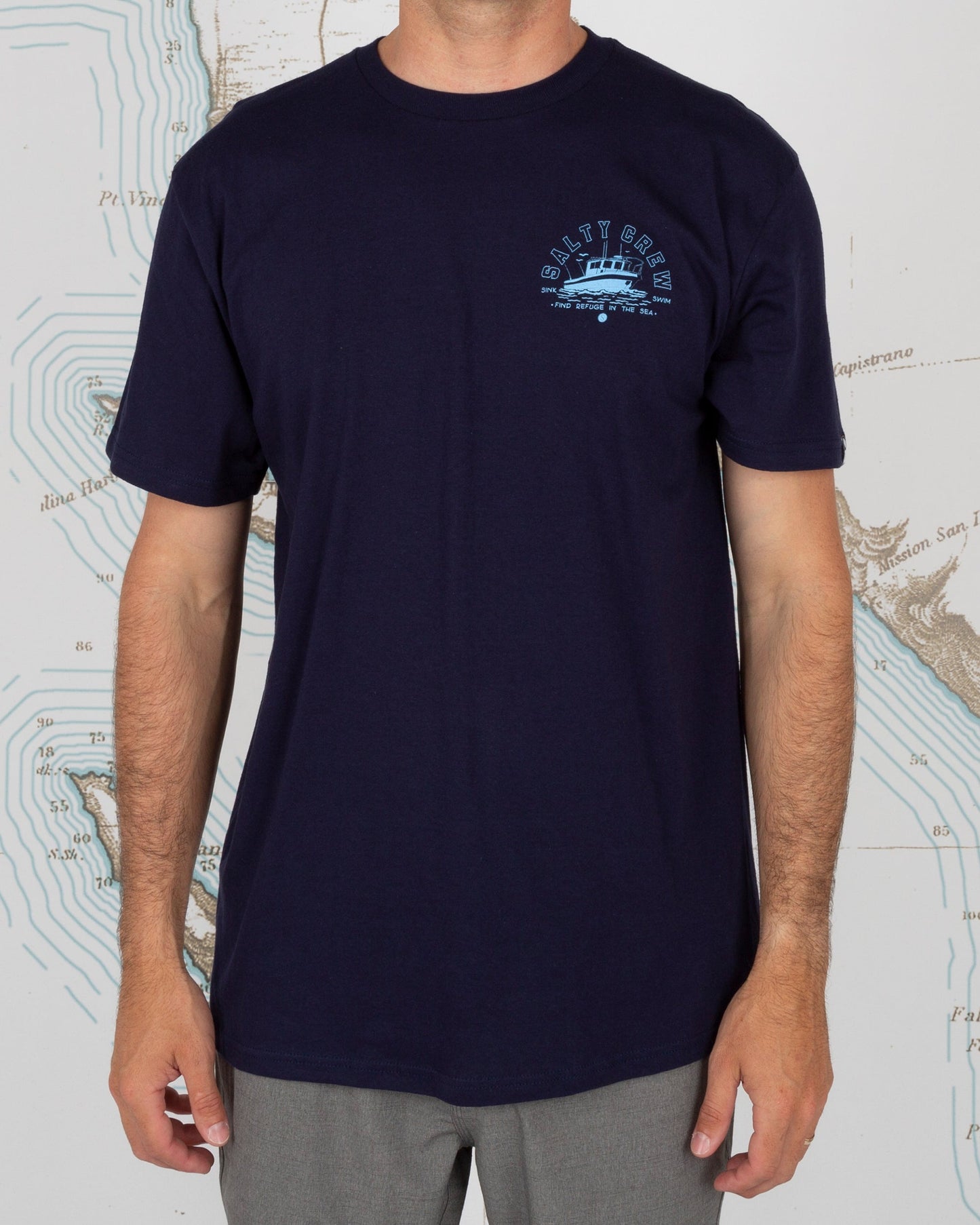 OUTBOARD STANDARD S/S TEE - Navy