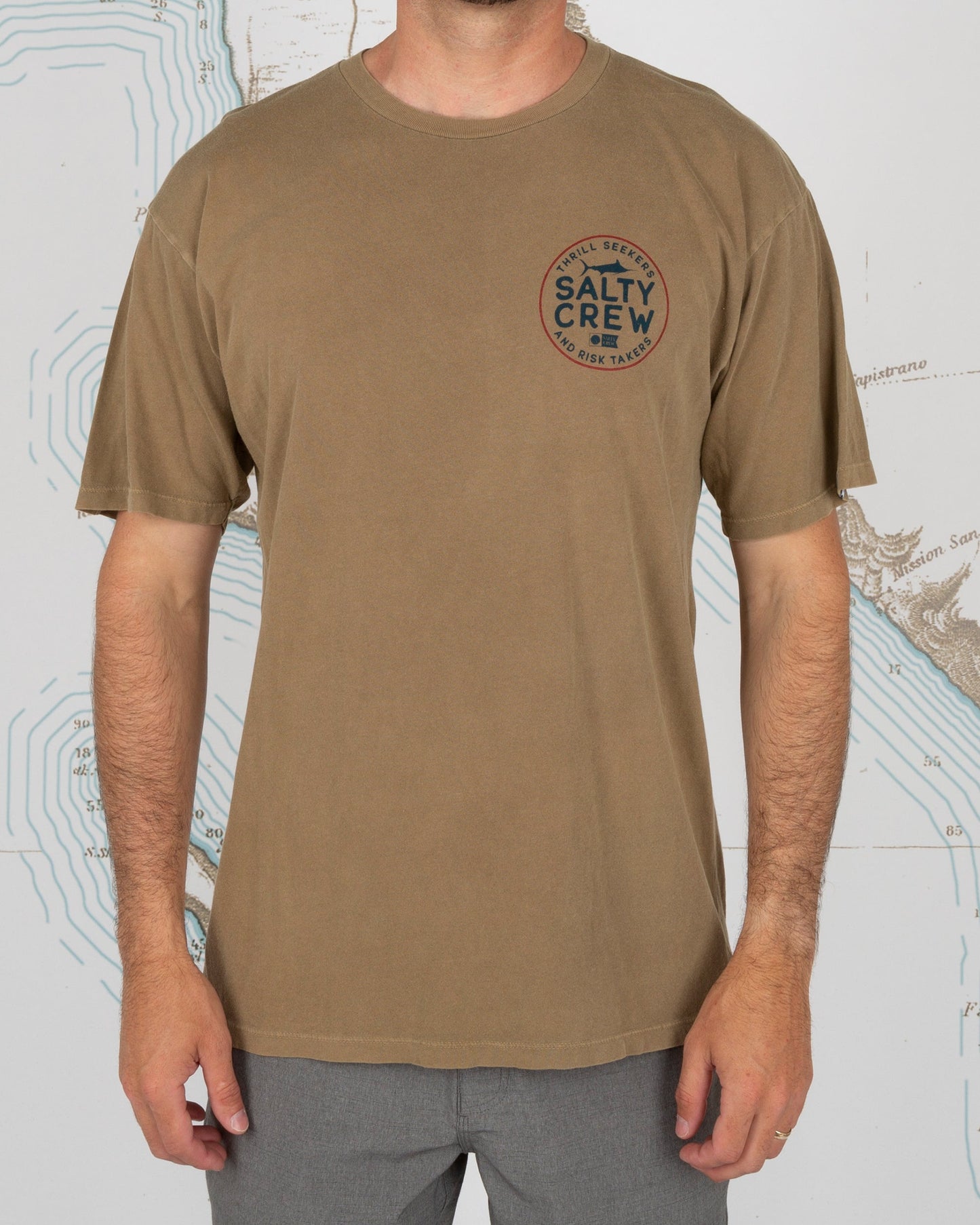 FIRST MATE PREMIUM S/S TEE - Camel