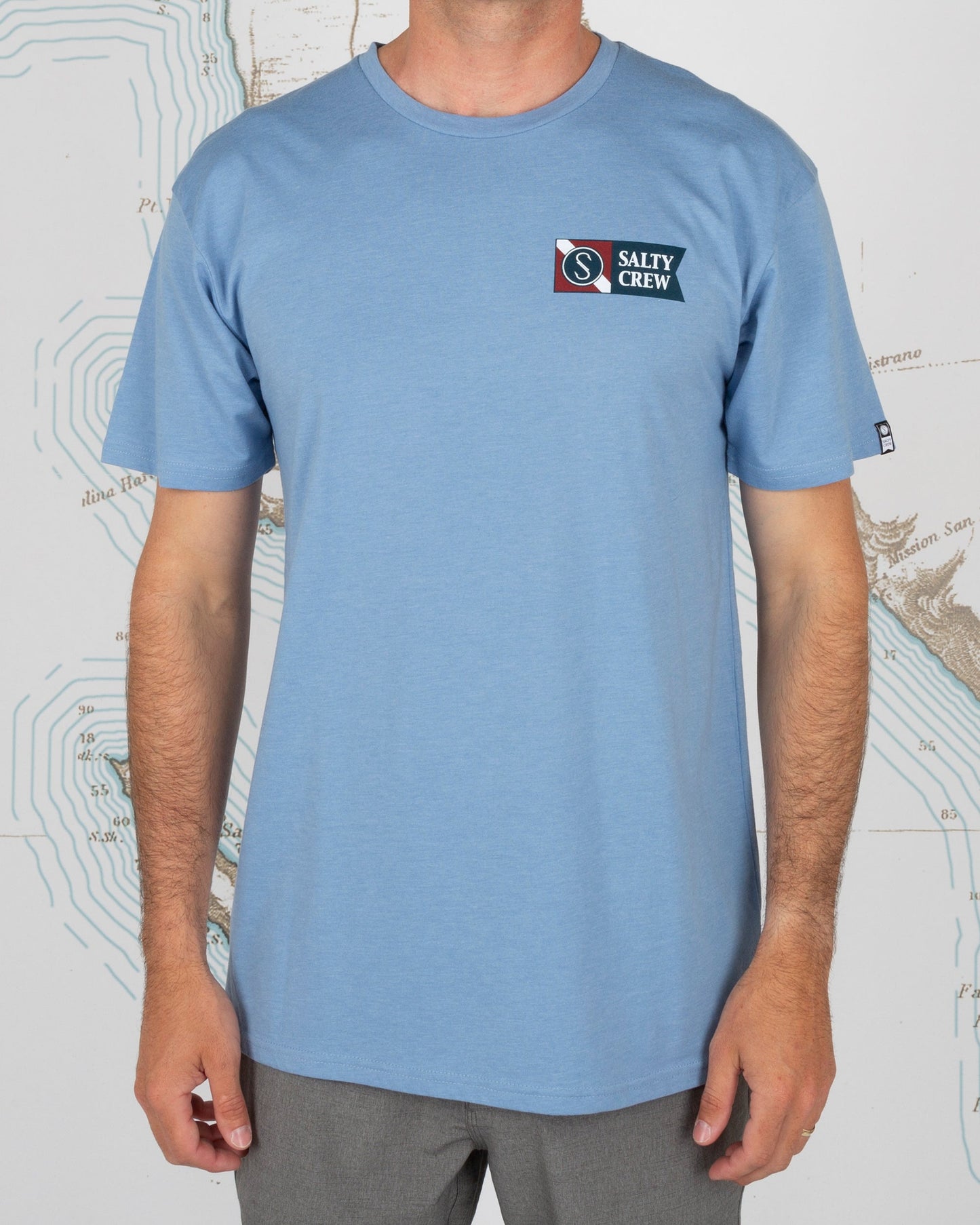 SURFACE PREMIUM S/S TEE - Light Blue