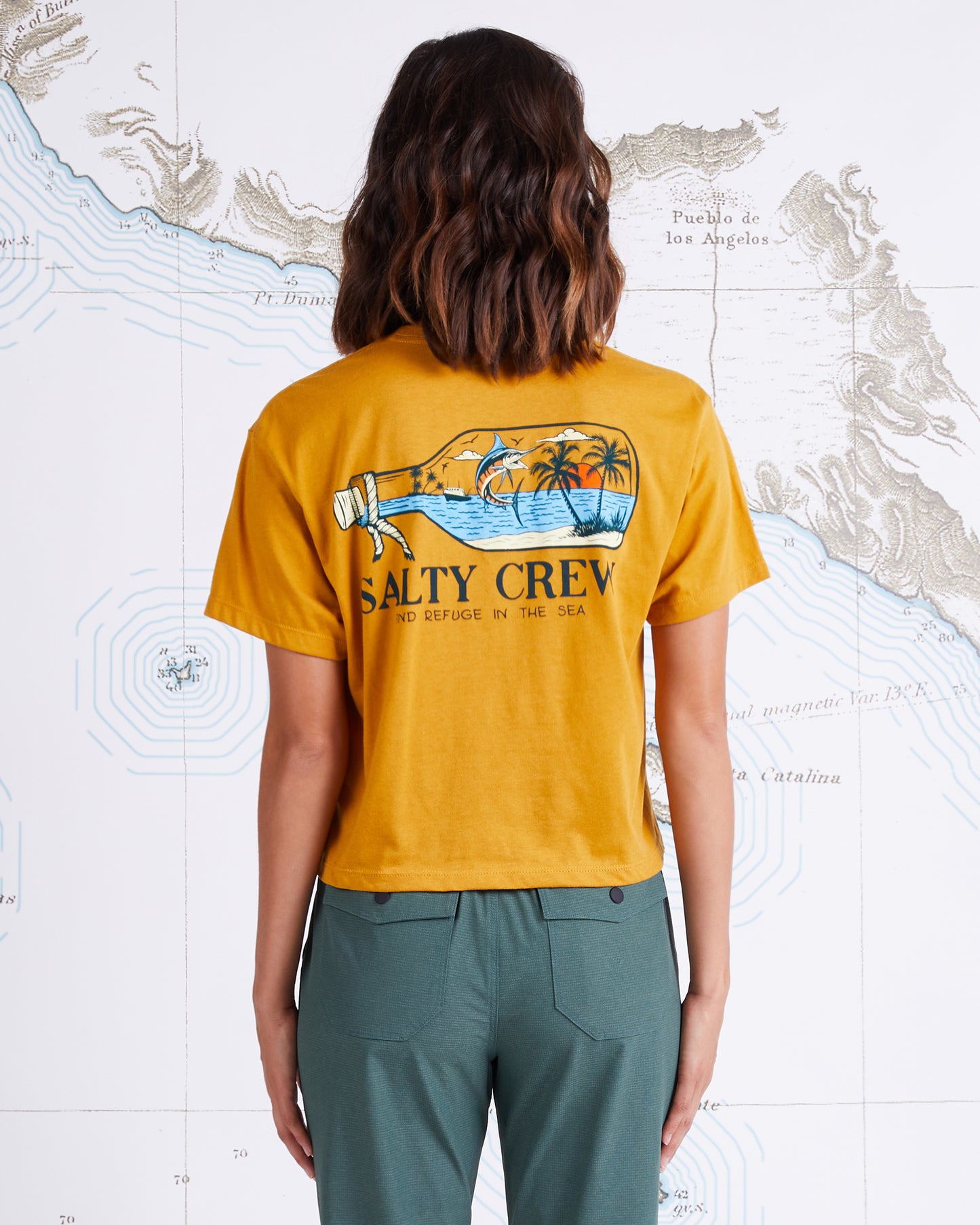 MESSAGE SKIMMER TEE - Mustard