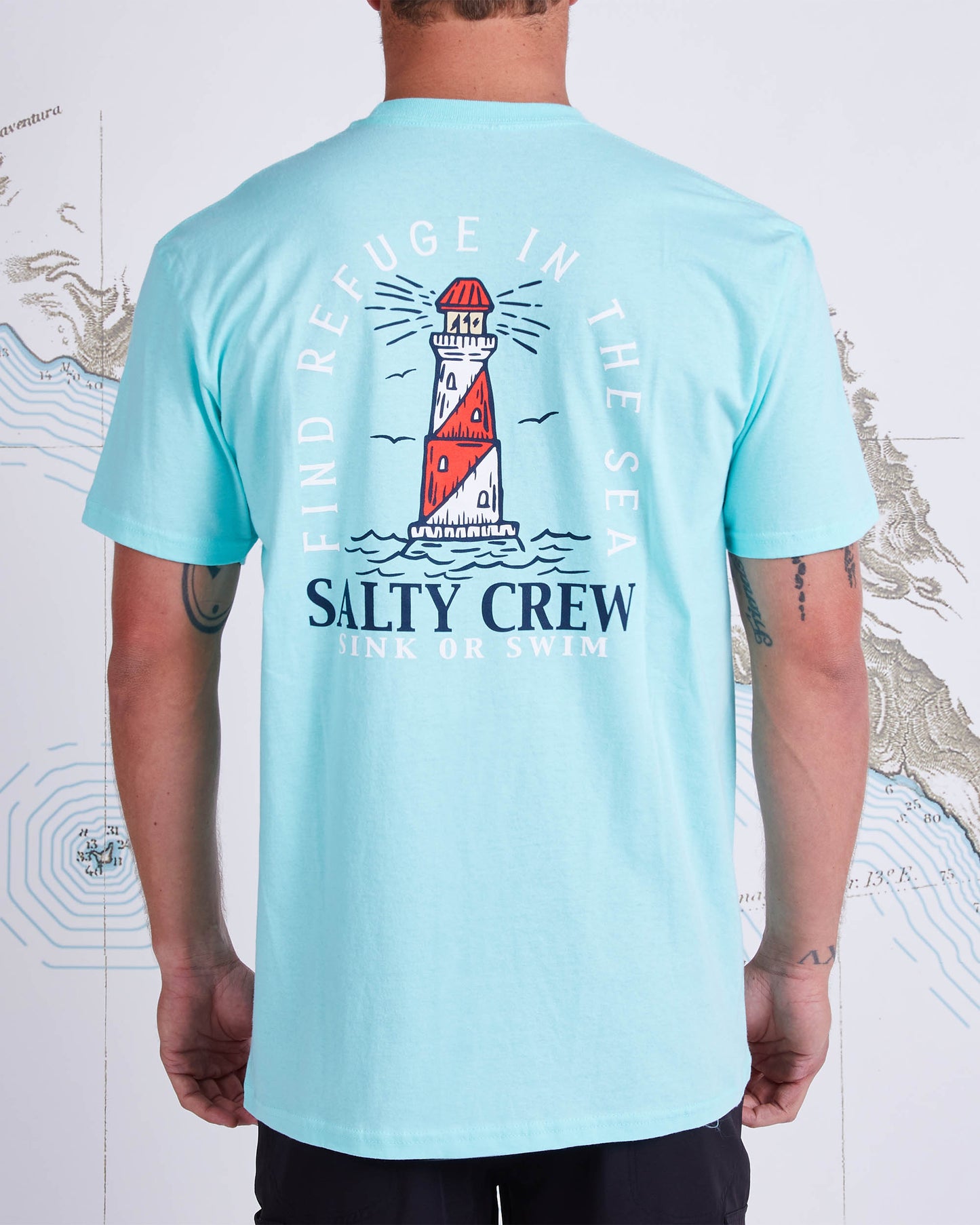 OUTERBANKS STANDARD S/S TEE - Sea Foam