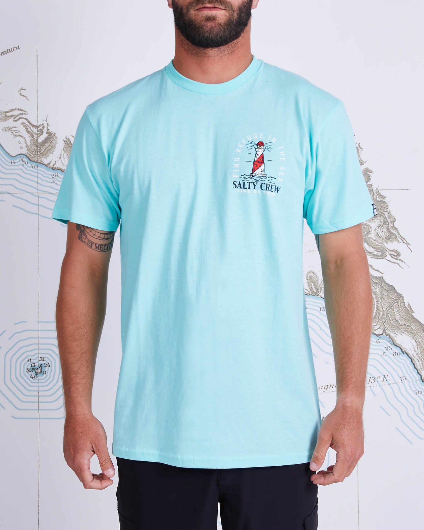 OUTERBANKS STANDARD S/S TEE - Sea Foam