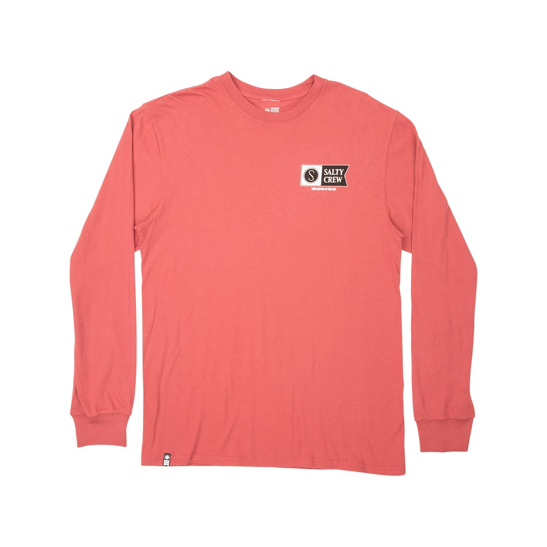 FLAGSHIP PIGMENT L/S TEE - BURGUNDY