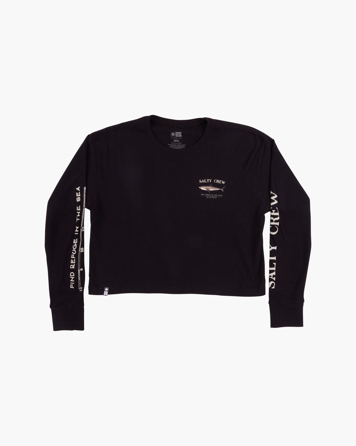 BRUCE LONG SLEEVE CROP - Black