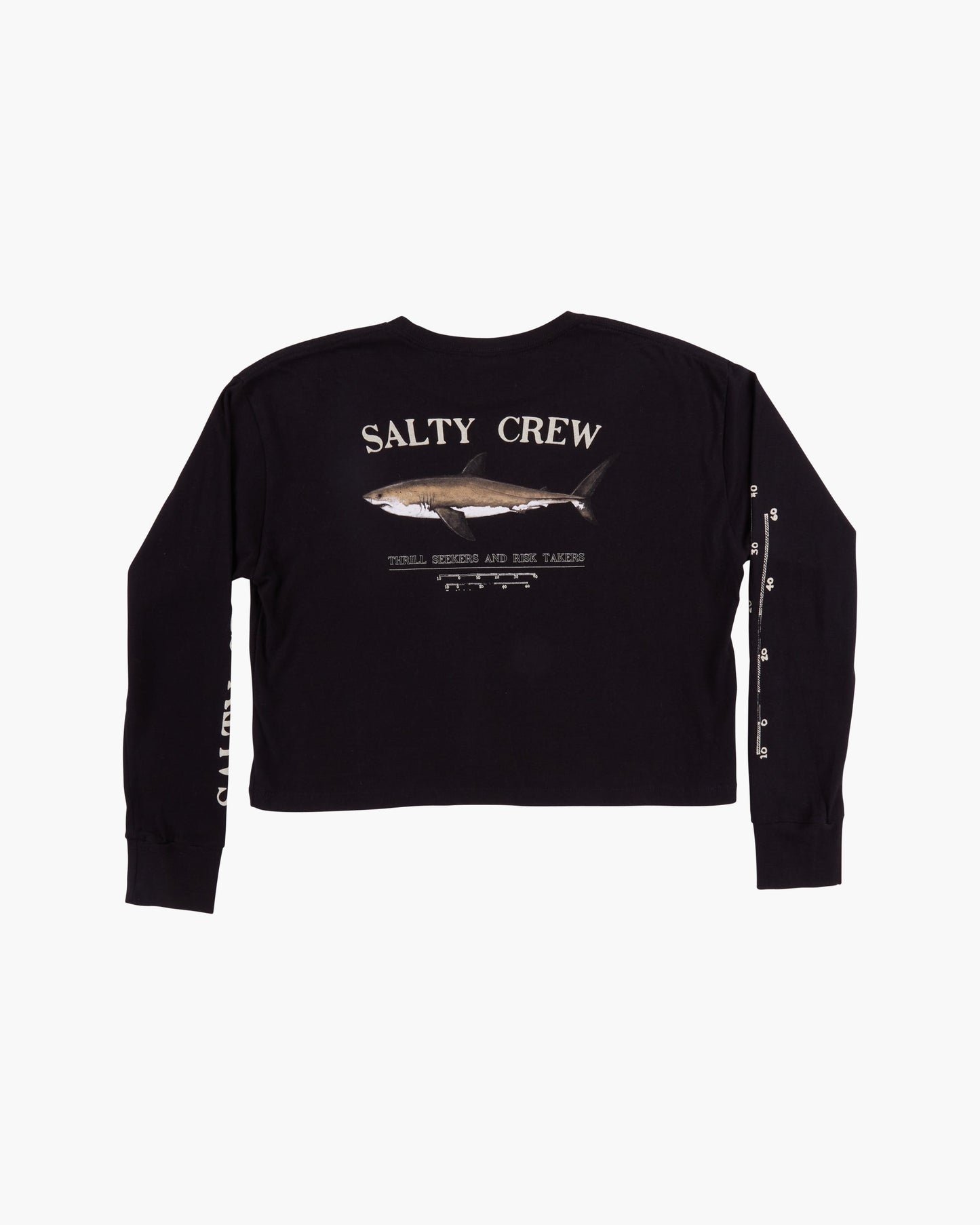 BRUCE LONG SLEEVE CROP - Black