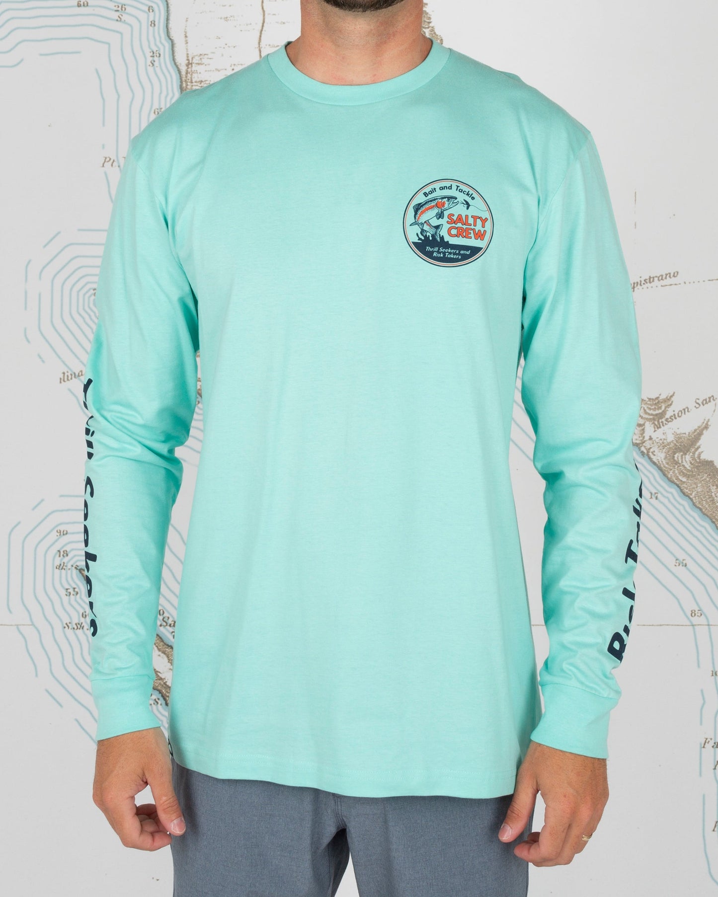 FLY GUY PREMIUM L/S TEE - Sea Foam