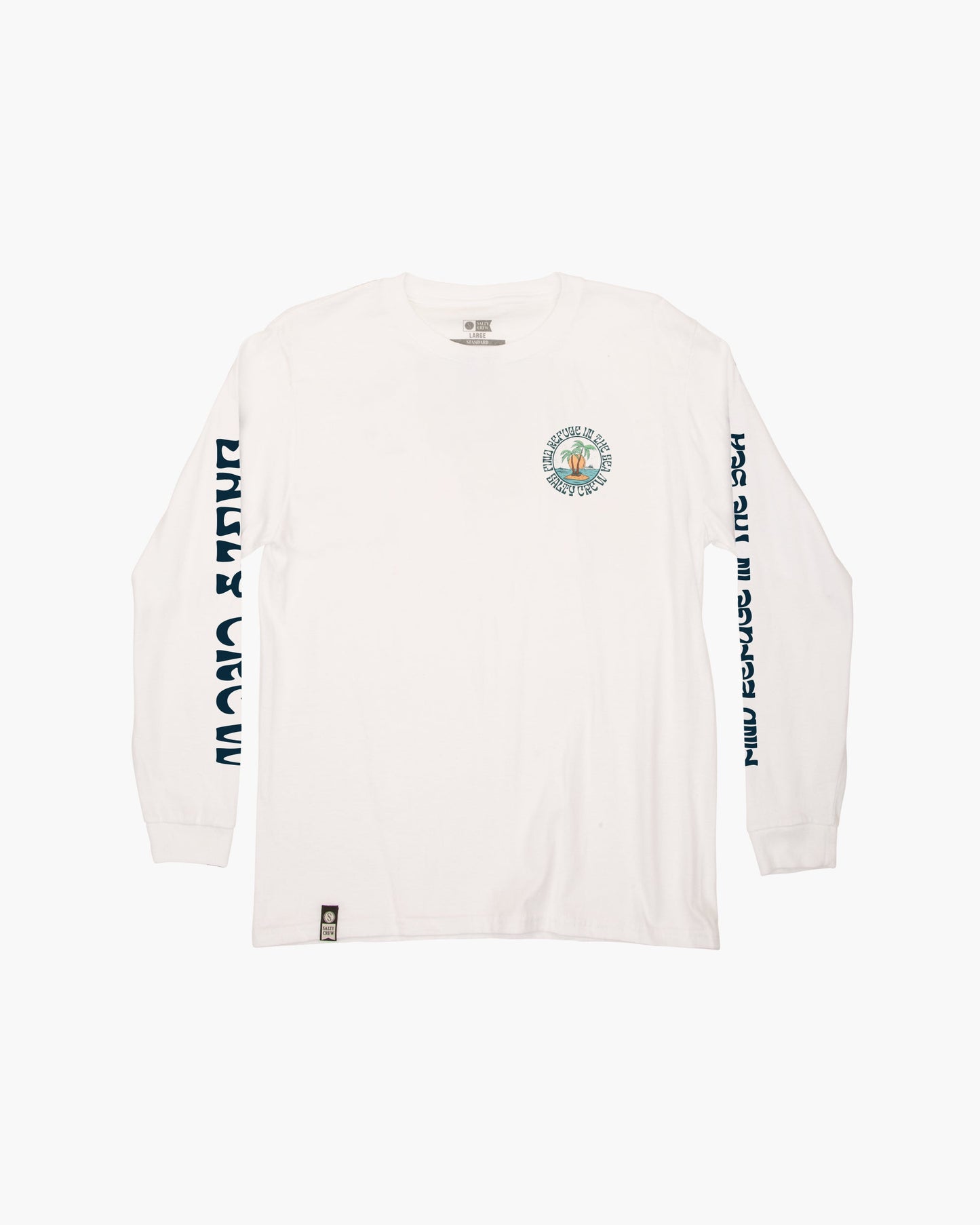 DOS PALMS BOYS L/S TEE - White