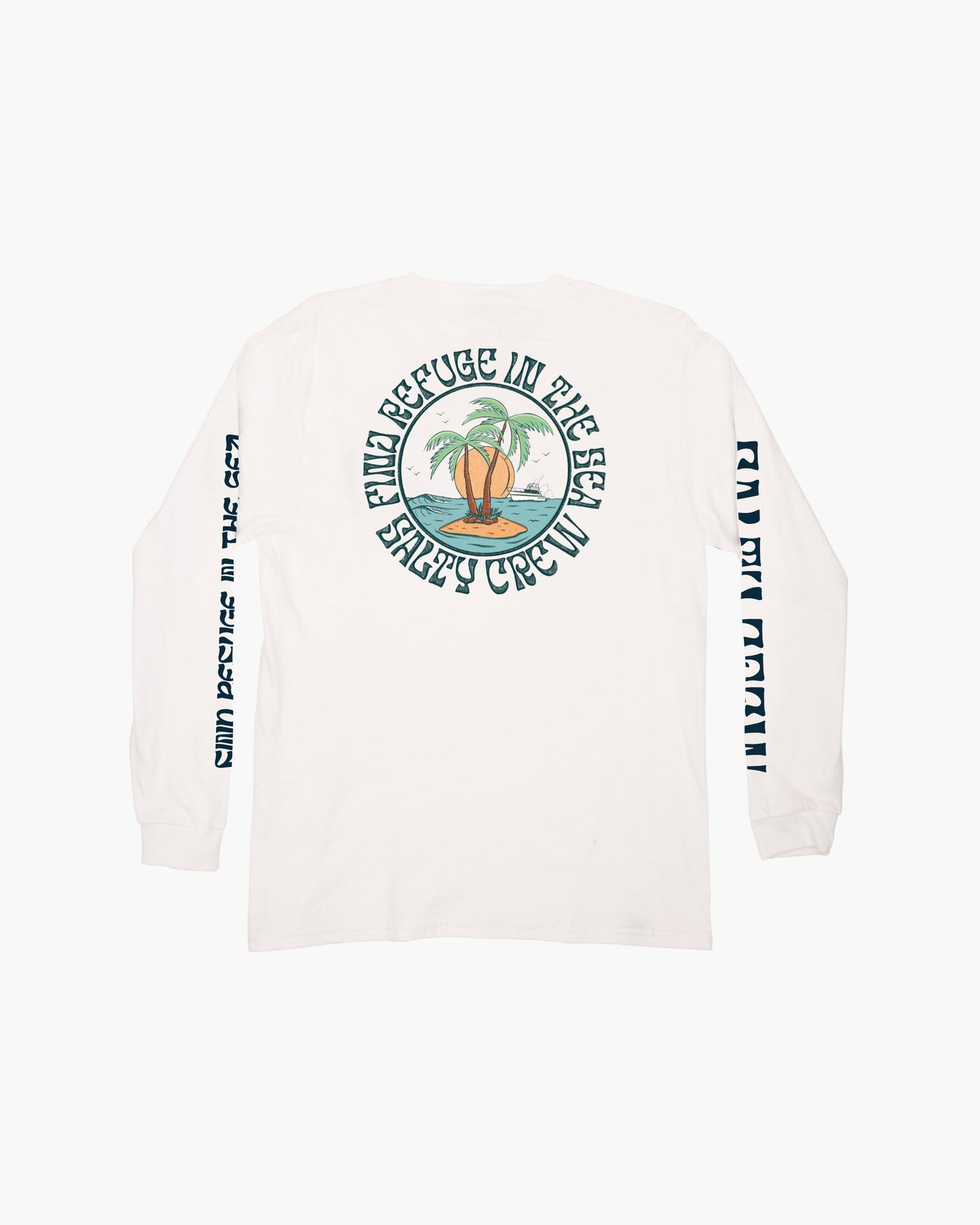 DOS PALMS BOYS L/S TEE - White