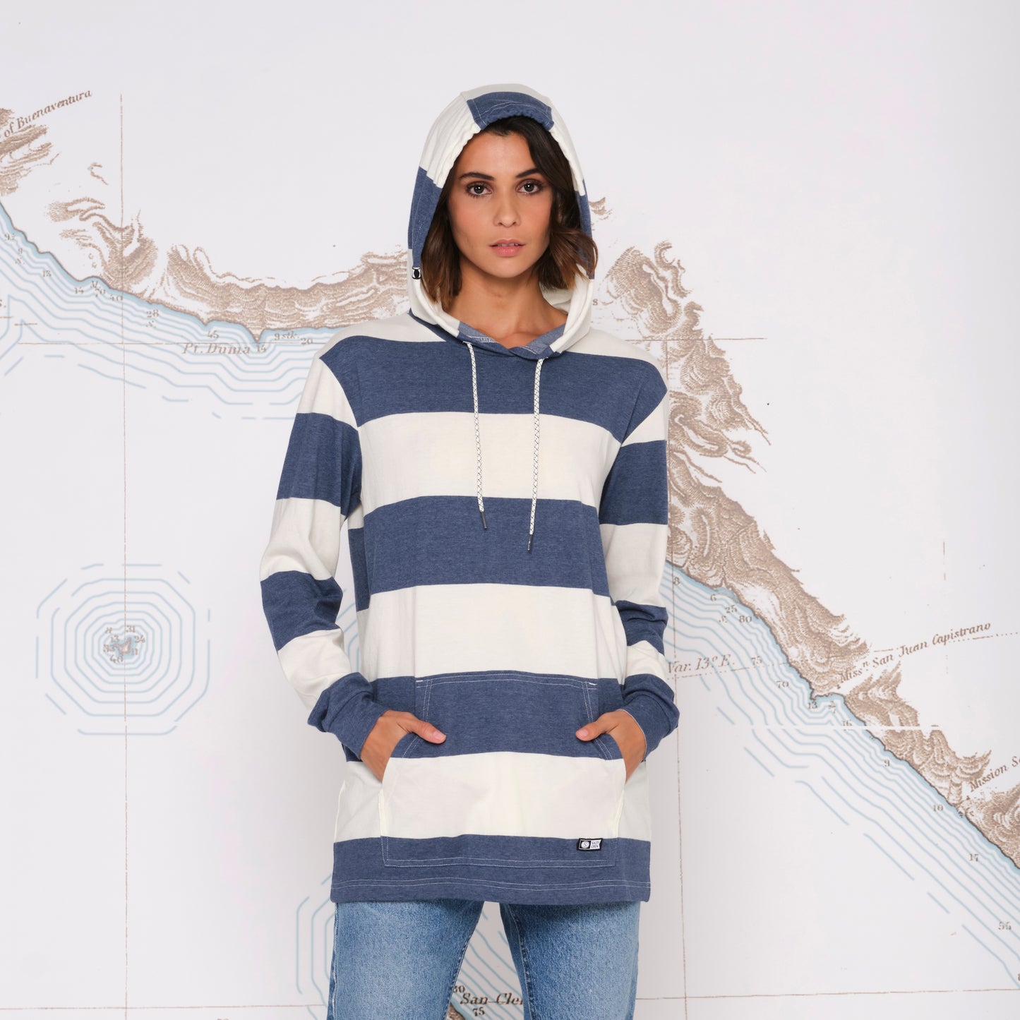 TOP WATER MID WEIGHT HOODY - Denim