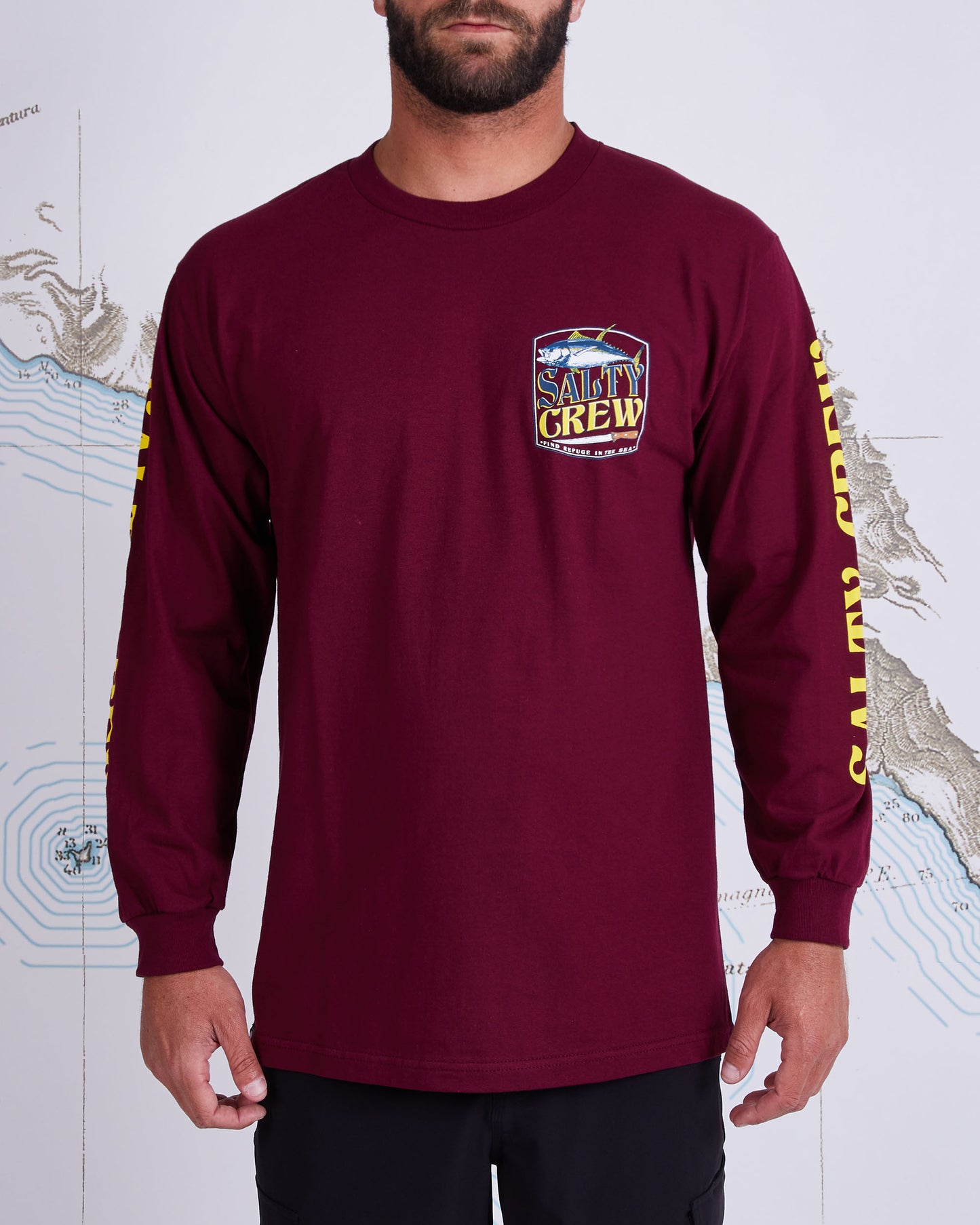 FILET STANDARD L/S TEE - Burgundy