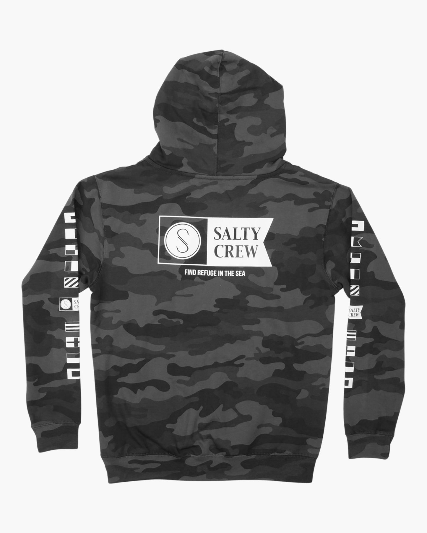 ALPHA FLAG BOYS FLEECE - BLACK CAMO