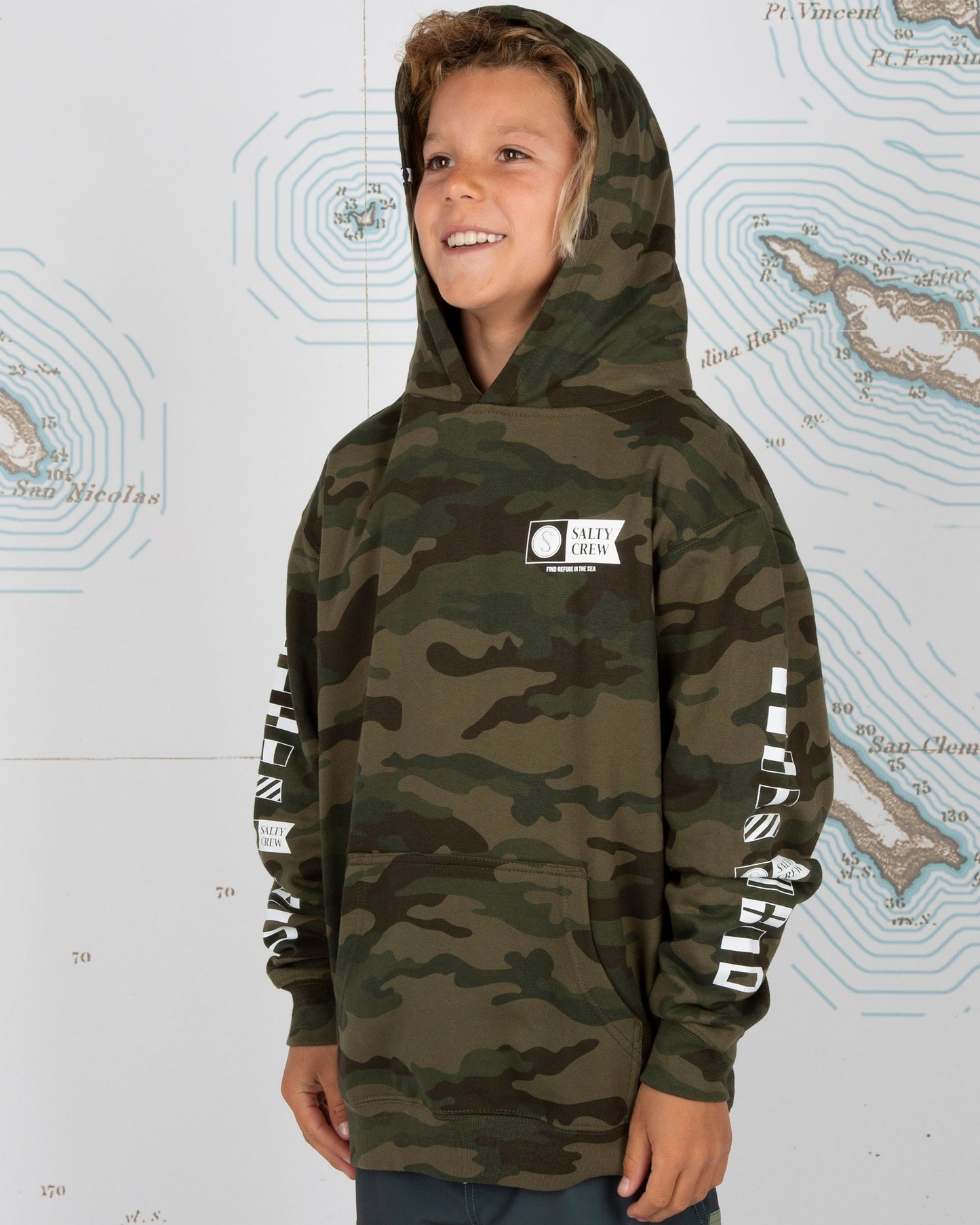 ALPHA FLAG BOYS FLEECE - CAMO