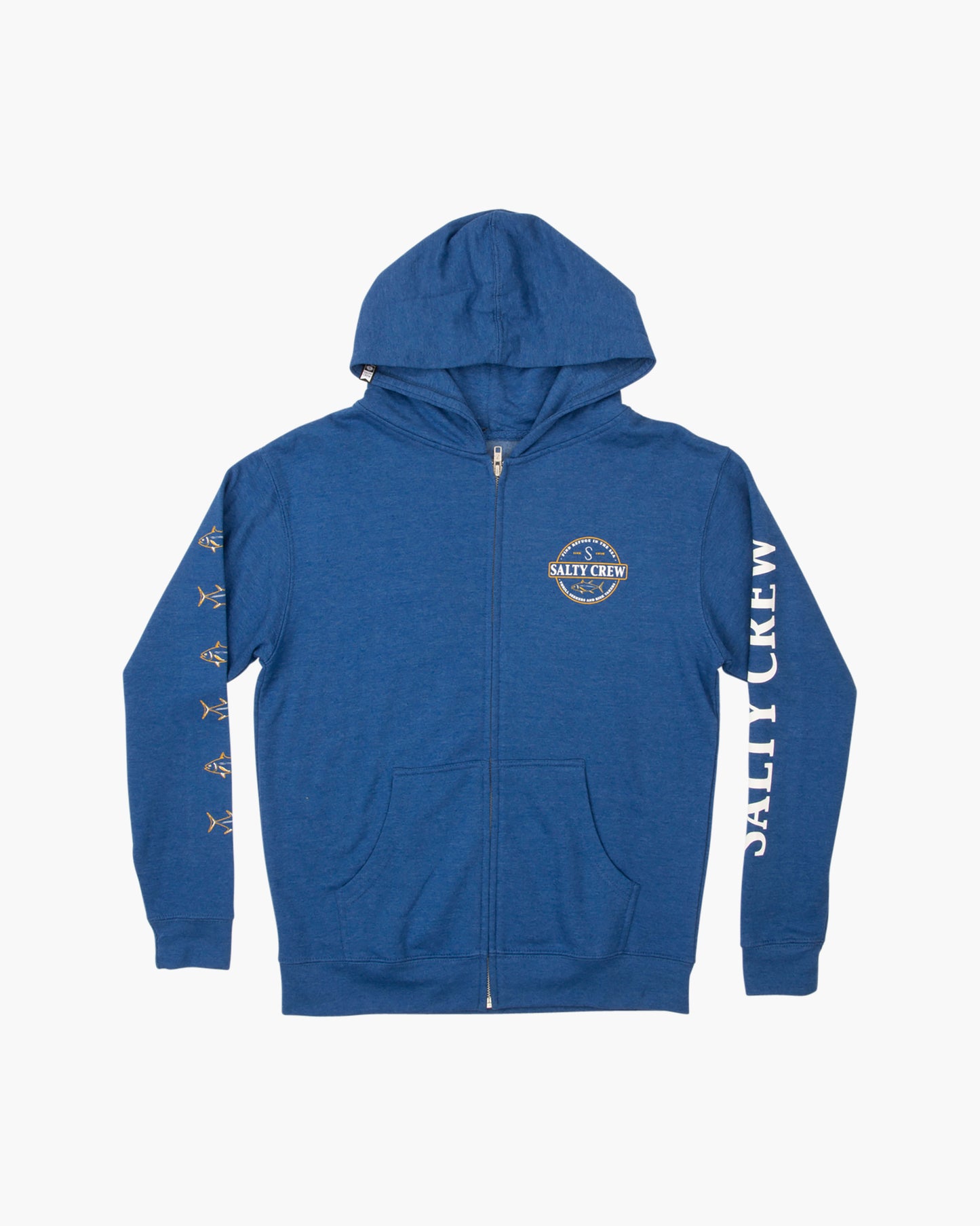 Deep Sea Boys Zip Fleece - ROYAL HEATHER