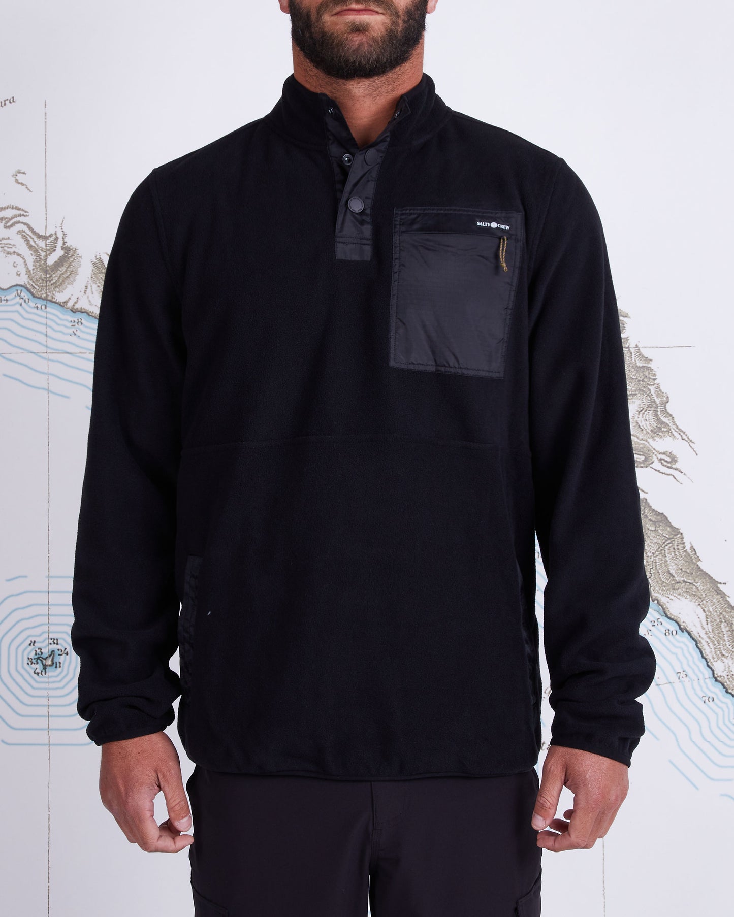 EDGEWATER PULLOVER FLEECE - Black