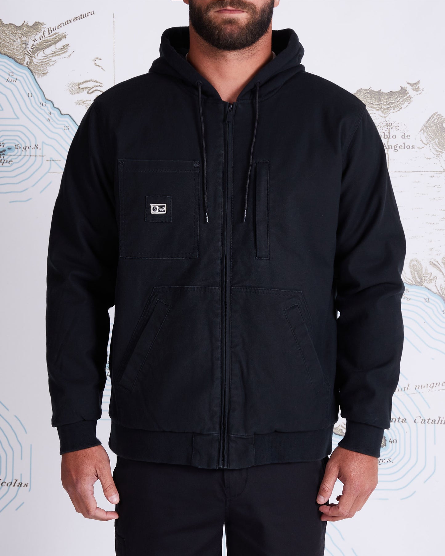 FRAMEWORK HOODED JACKET - Black