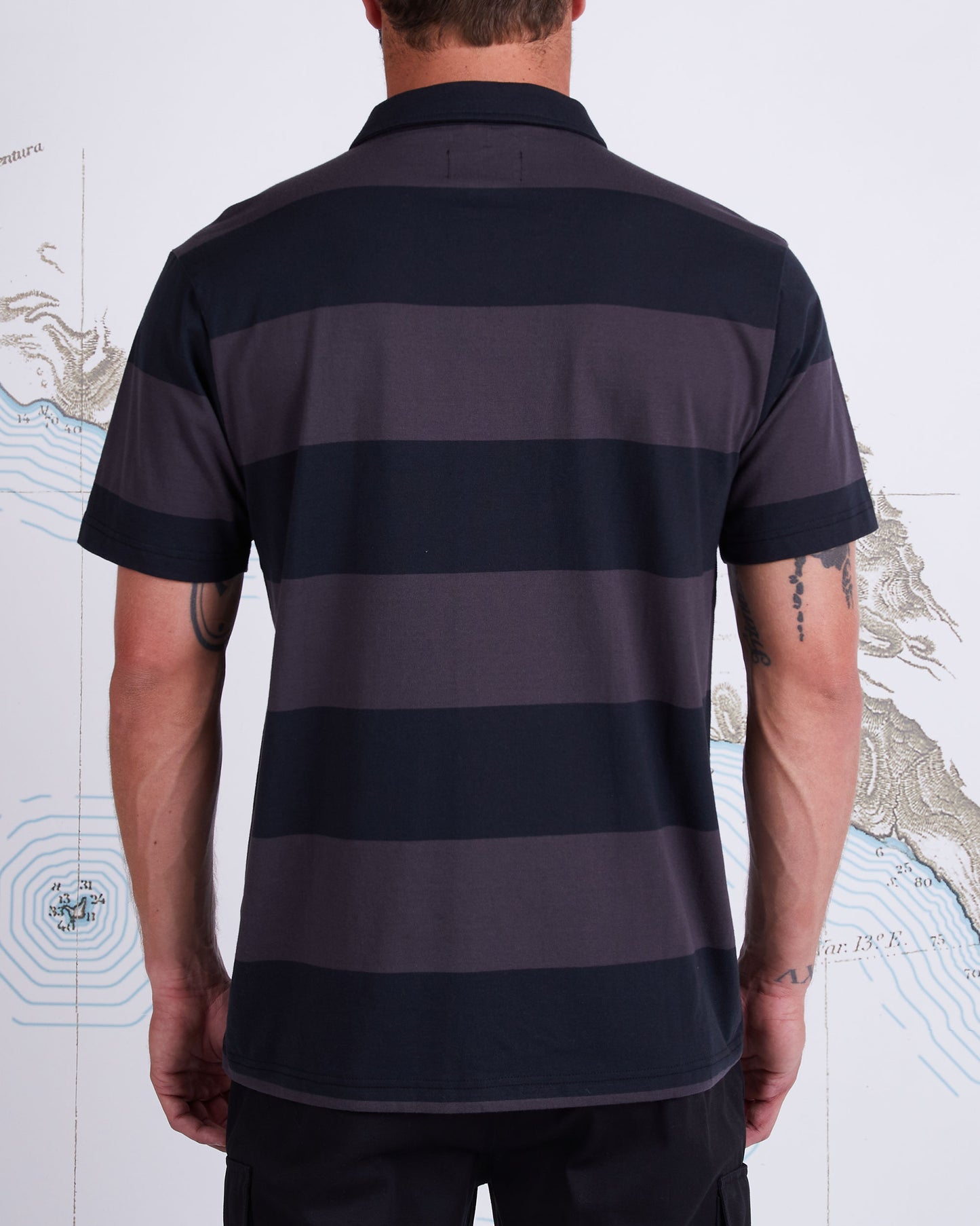 DIVER DOWN S/S POLO - Charcoal