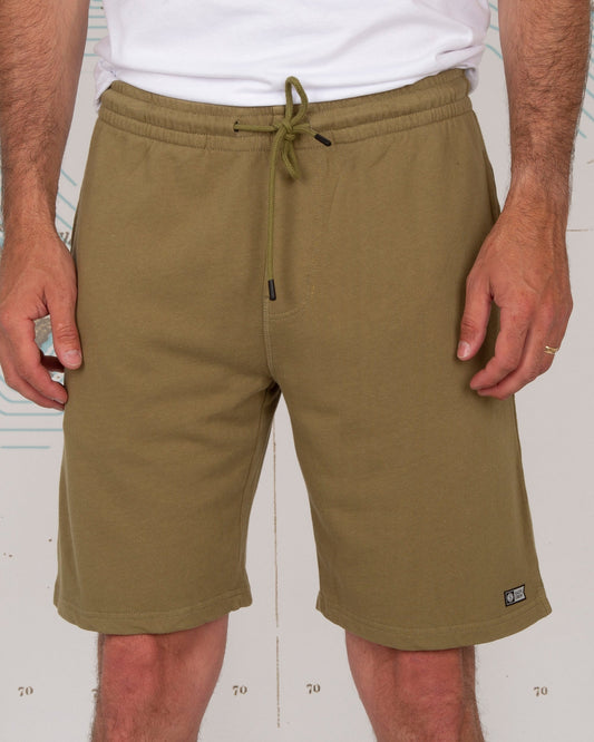 RESIN PIGMENT SWEATSHORT - Dusty Olive