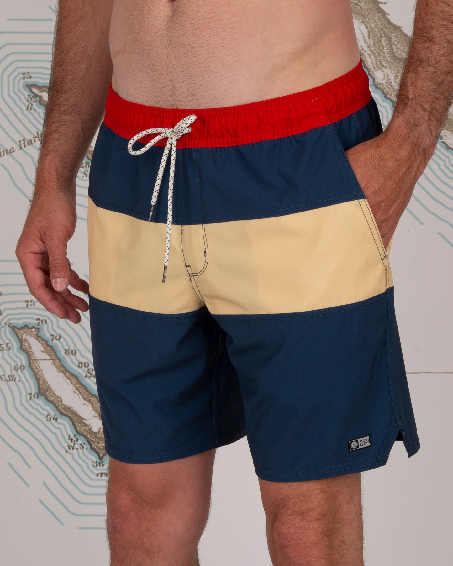 Beacons Elastic Boardshort - Denim