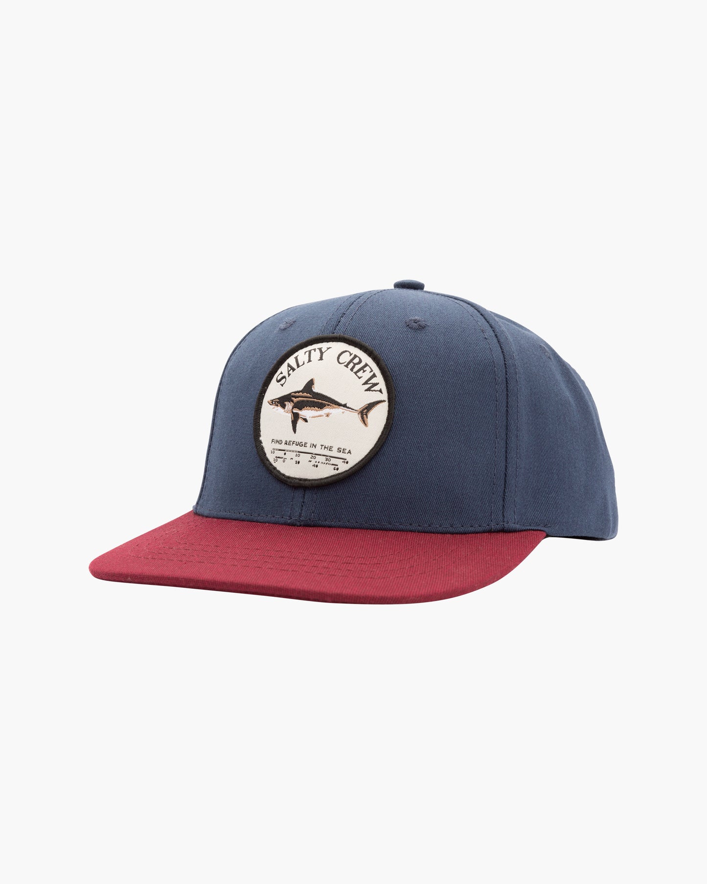 Bruce Boys 6 Panel - Navy/Burgundy