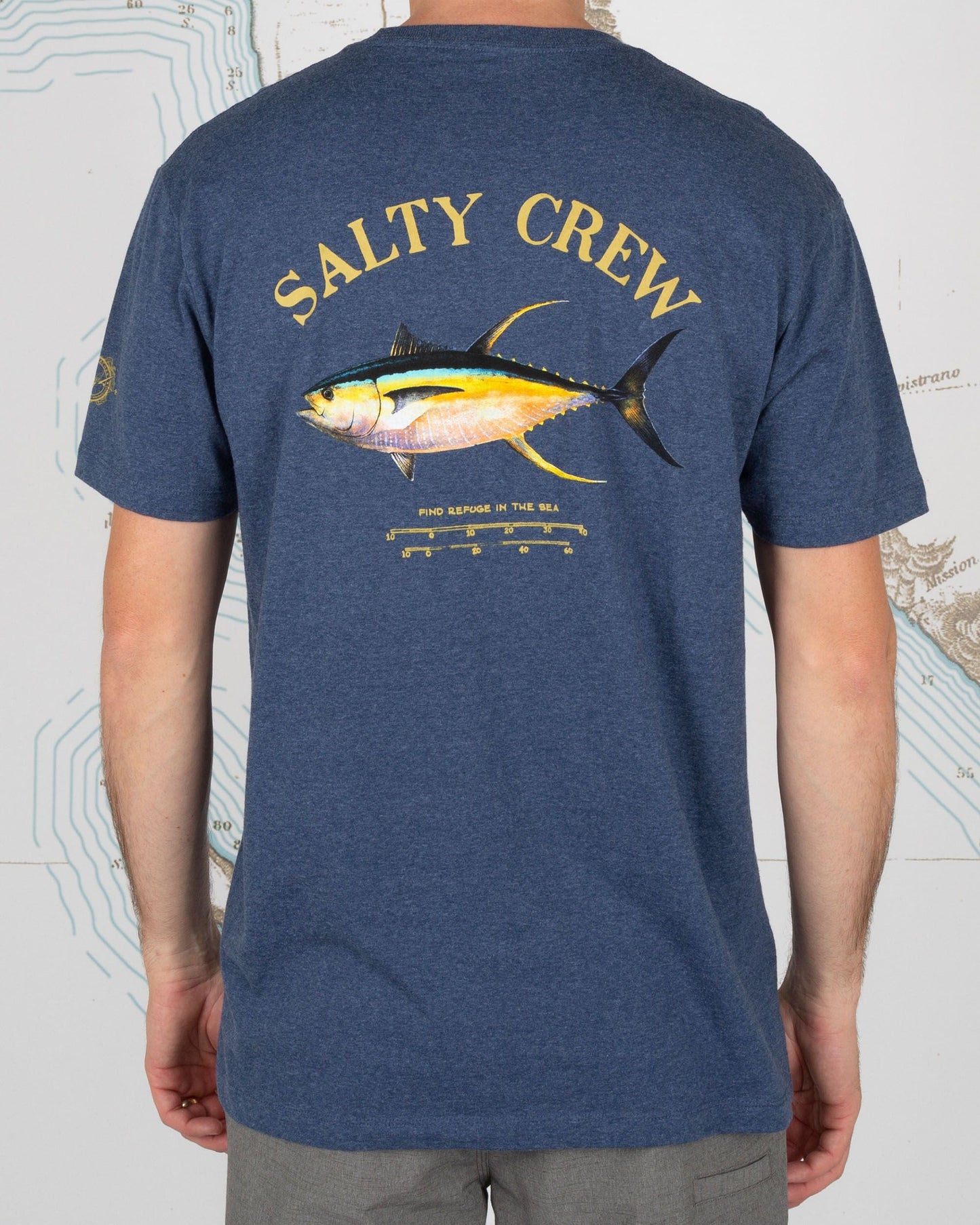 Ahi Mount Standard SS Tee - Navy Heather