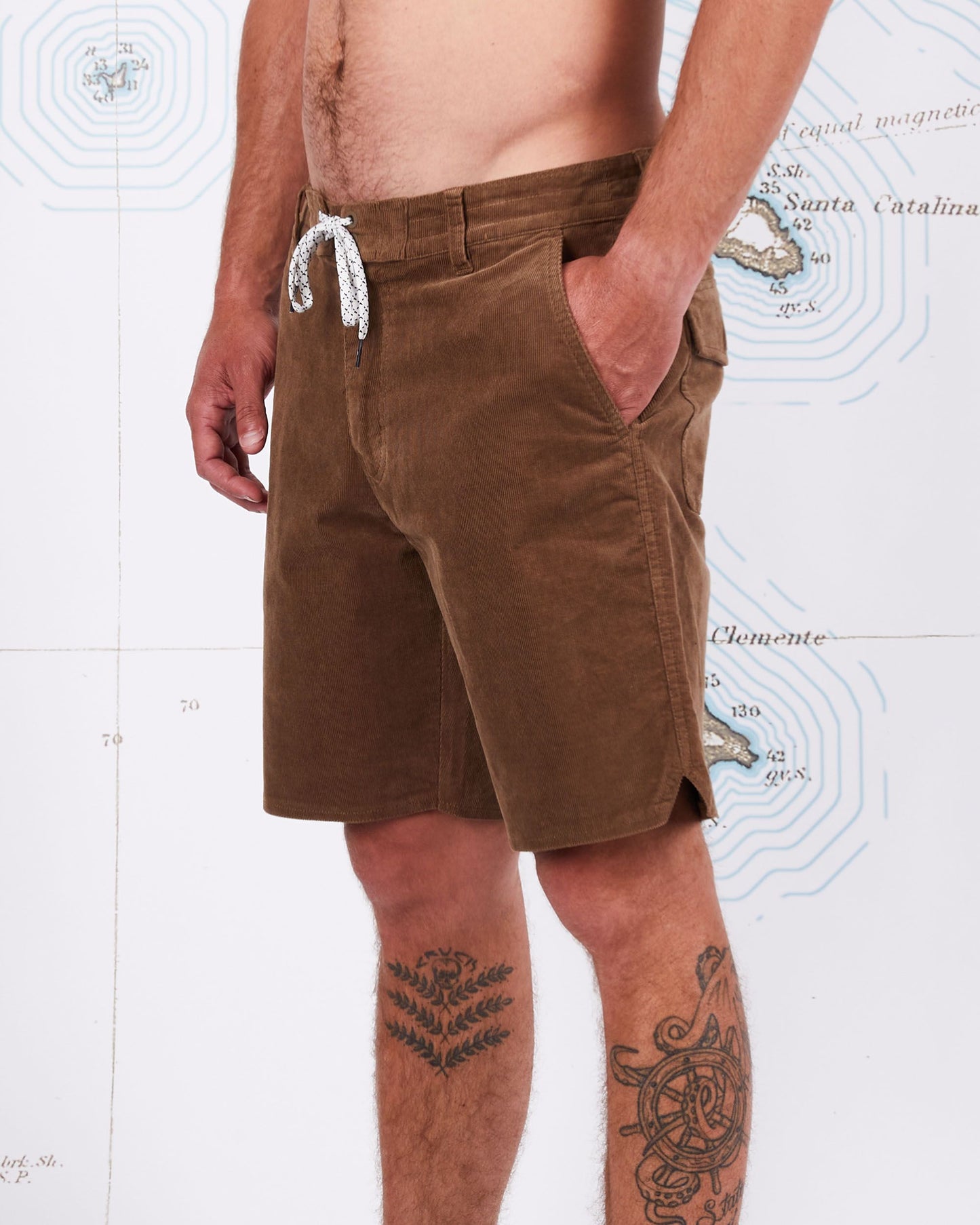 BALLAST CORDUROY SHORTS - Earth