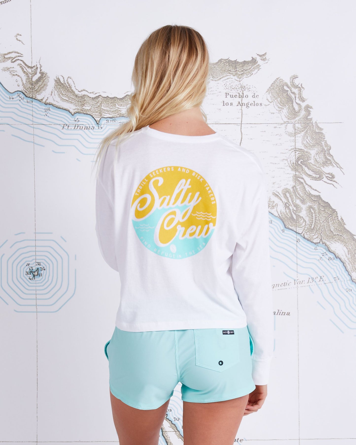 CLUB SALTY LS CROP - White