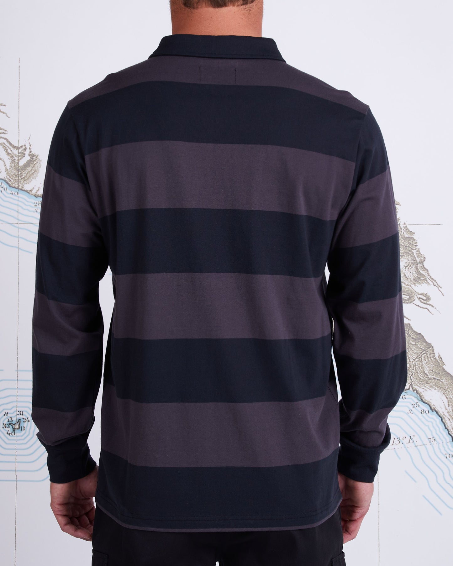 DIVER DOWN L/S POLO - Charcoal