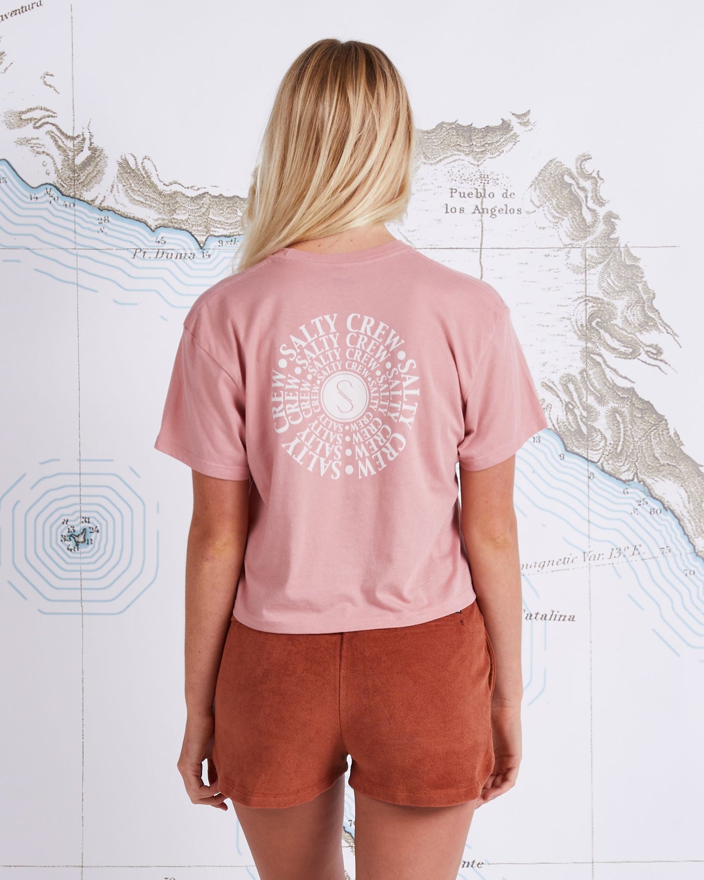 SPIRAL SKIMMER TEE - Smokey Rose