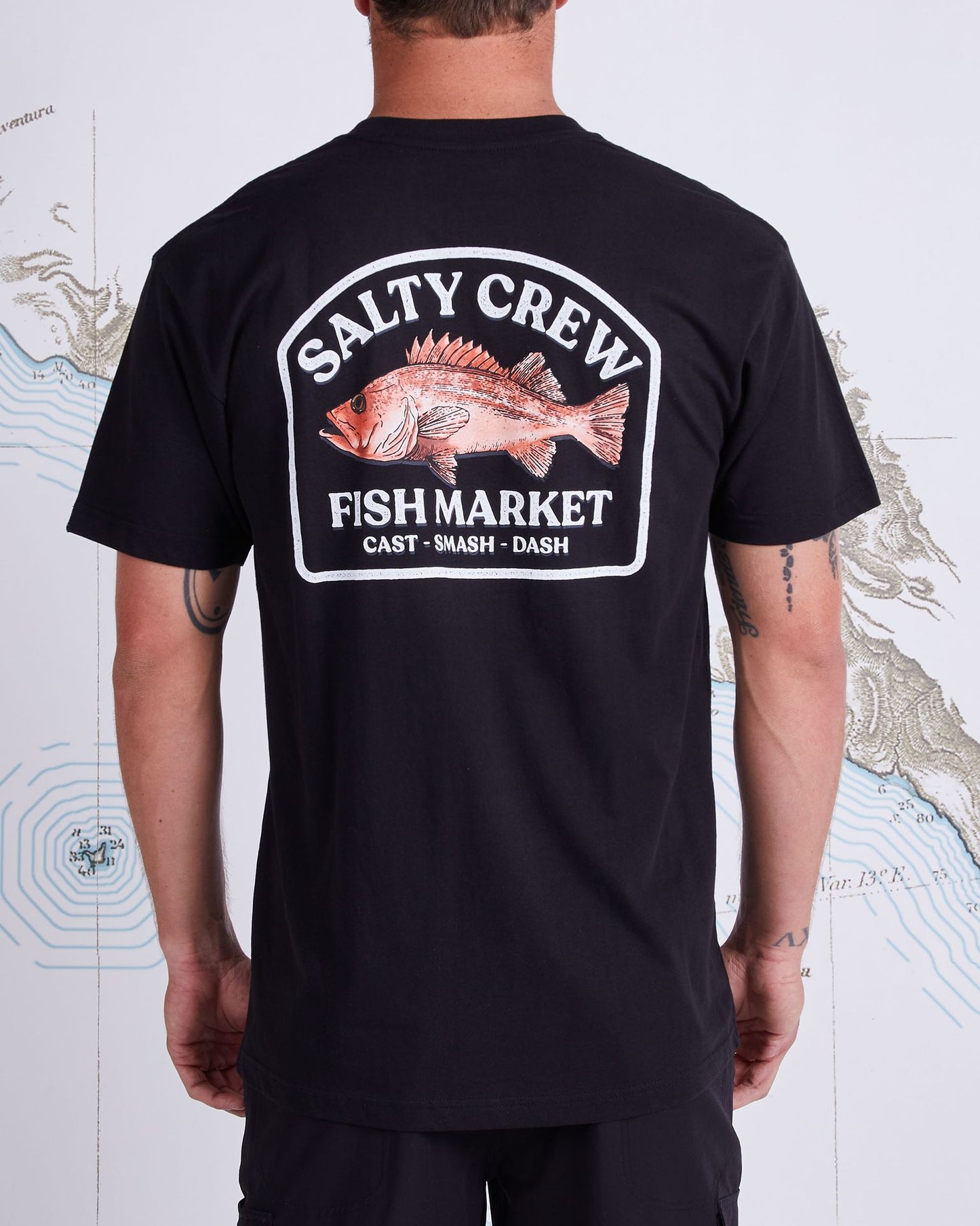 FISH MARKET PREMIUM S/S TEE - Black